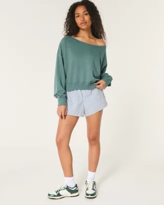 Easy Off-the-Shoulder Terry Sweatshirt,Easy Off-the-Shoulder Terry Sweatshirt Easy Off-the-Shoulder Terry Sweatshirt,Easy Off-the-Shoulder Terry Sweatshirt