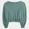 Easy Off-the-Shoulder Terry Sweatshirt,Easy Off-the-Shoulder Terry Sweatshirt