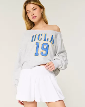 Easy Off-the-Shoulder UCLA Graphic Sweatshirt,Easy Off-the-Shoulder UCLA Graphic Sweatshirt Easy Off-the-Shoulder UCLA Graphic Sweatshirt,Easy Off-the-Shoulder UCLA Graphic Sweatshirt