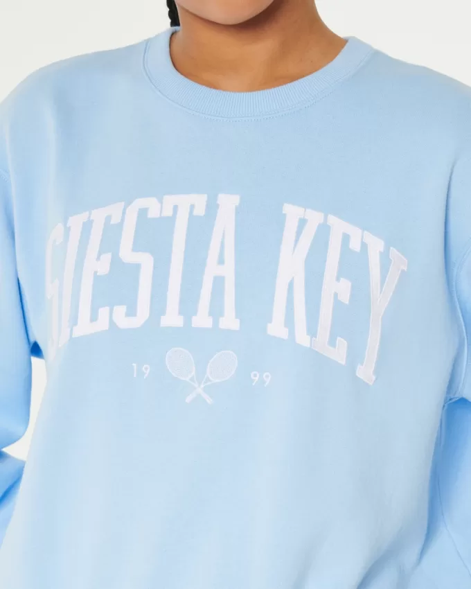 Easy Siesta Key Graphic Crew Sweatshirt,Easy Siesta Key Graphic Crew Sweatshirt