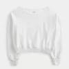 Easy Terry Off-the-Shoulder Sweatshirt,Easy Terry Off-the-Shoulder Sweatshirt