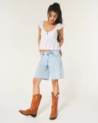 Easy Tie-Front Babydoll Top,Easy Tie-Front Babydoll Top