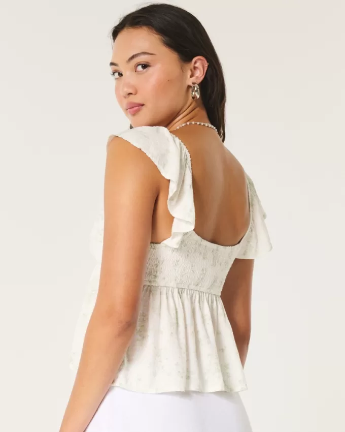 Easy Tie-Front Babydoll Top,Easy Tie-Front Babydoll Top Easy Tie-Front Babydoll Top,Easy Tie-Front Babydoll Top