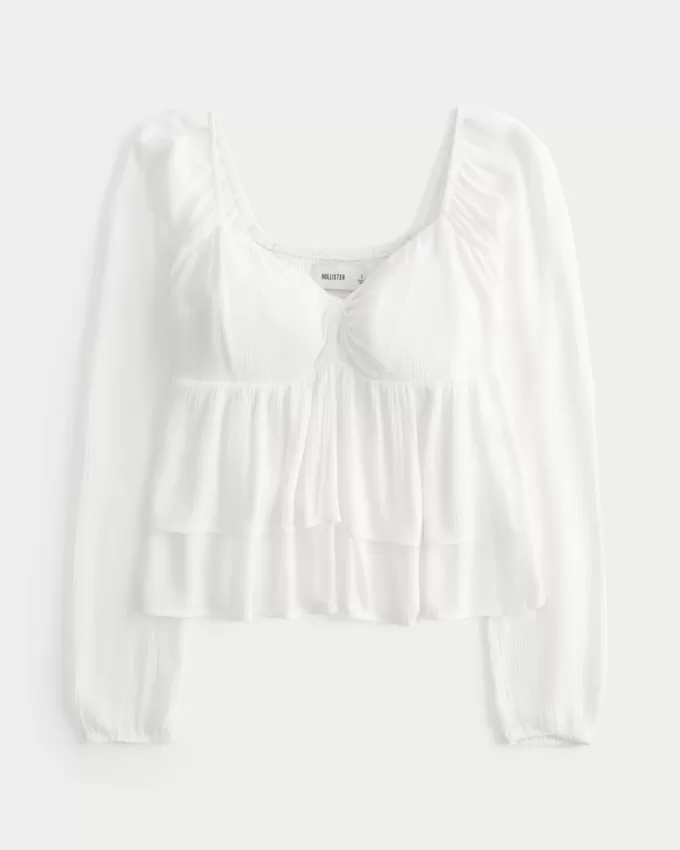 Easy Twist Bust Babydoll Top,Easy Twist Bust Babydoll Top