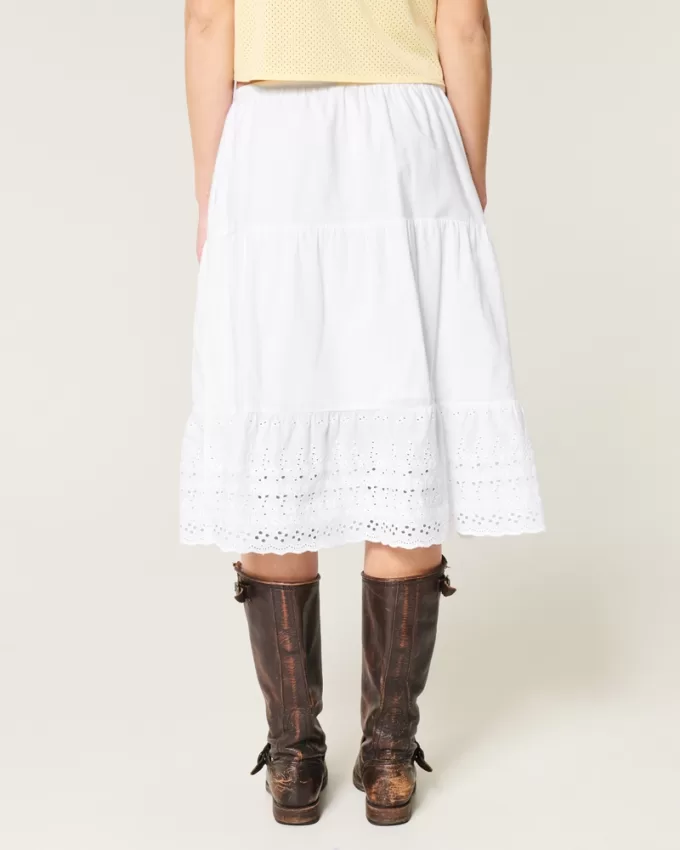 Embroidered Hem Midi Skirt,Embroidered Hem Midi Skirt Embroidered Hem Midi Skirt,Embroidered Hem Midi Skirt