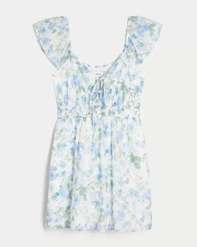 Flutter Sleeve Double-Tie Skort Dress,Flutter Sleeve Double-Tie Skort Dress Flutter Sleeve Double-Tie Skort Dress,Flutter Sleeve Double-Tie Skort Dress