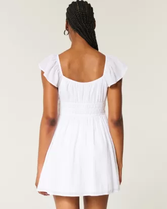 Flutter Sleeve Double-Tie Skort Dress,Flutter Sleeve Double-Tie Skort Dress Flutter Sleeve Double-Tie Skort Dress,Flutter Sleeve Double-Tie Skort Dress