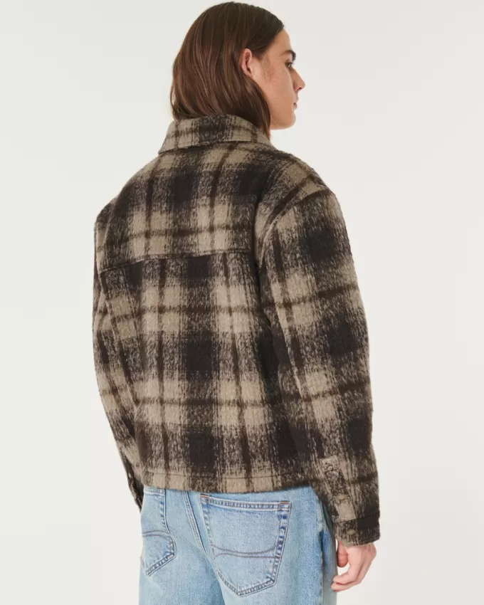 Fuzzy Plaid Shacket,Fuzzy Plaid Shacket Fuzzy Plaid Shacket,Fuzzy Plaid Shacket