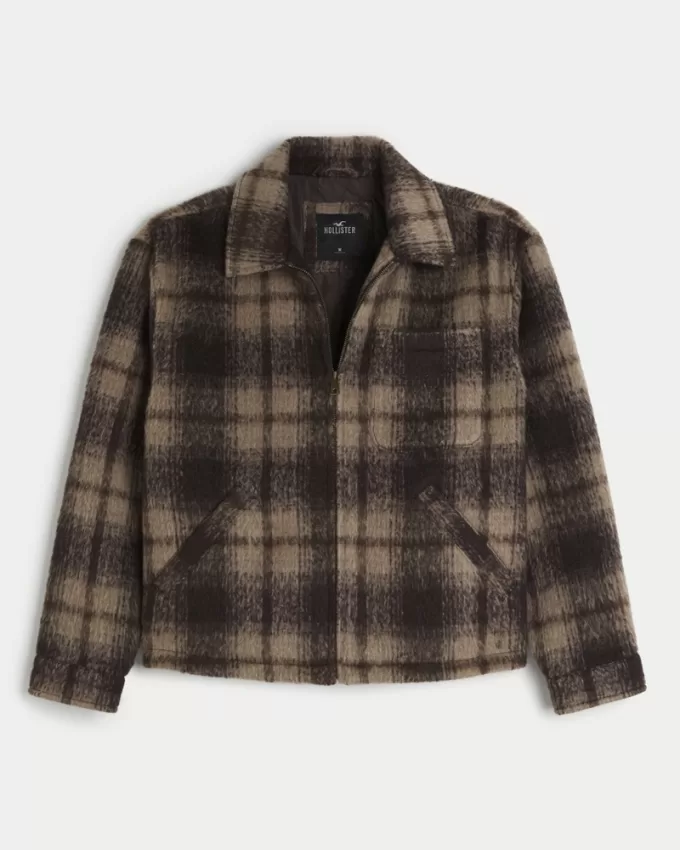 Fuzzy Plaid Shacket,Fuzzy Plaid Shacket Fuzzy Plaid Shacket,Fuzzy Plaid Shacket