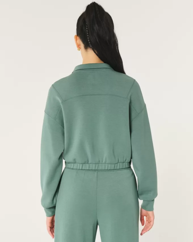 Gilly Hicks Active Cooldown Quarter-Zip Top,Gilly Hicks Active Cooldown Quarter-Zip Top