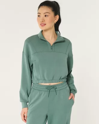 Gilly Hicks Active Cooldown Quarter-Zip Top,Gilly Hicks Active Cooldown Quarter-Zip Top