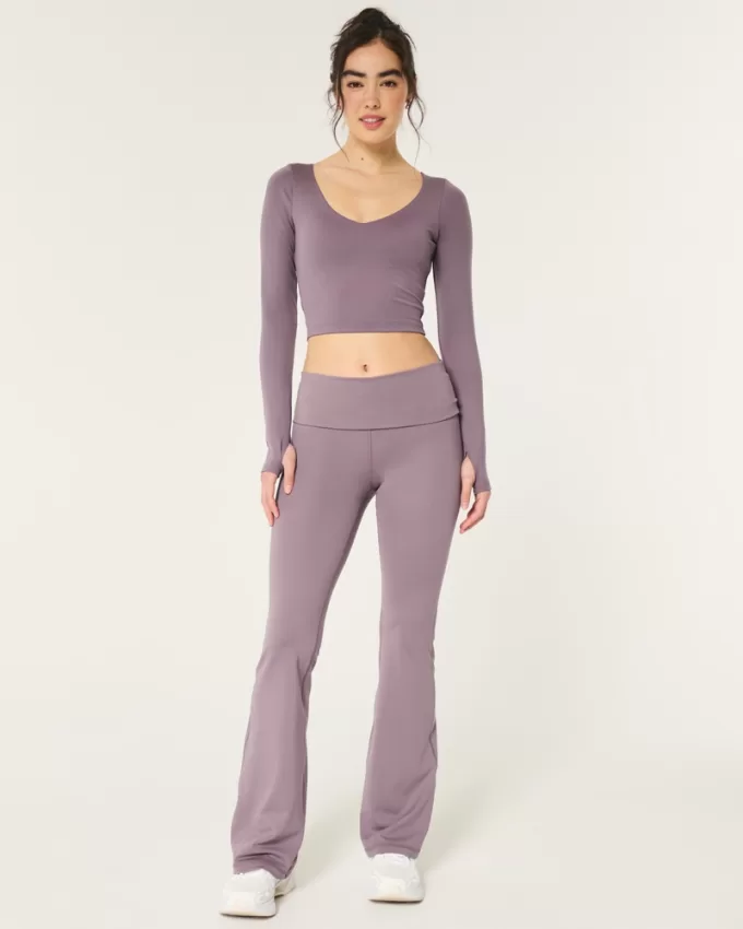 Gilly Hicks Active Recharge Foldover Waist Flare Pants,Gilly Hicks Active Recharge Foldover Waist Flare Pants Gilly Hicks Active Recharge Foldover Waist Flare Pants,Gilly Hicks Active Recharge Foldover Waist Flare Pants