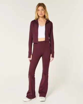 Gilly Hicks Active Recharge Hooded Crop Zip-Up Top,Gilly Hicks Active Recharge Hooded Crop Zip-Up Top