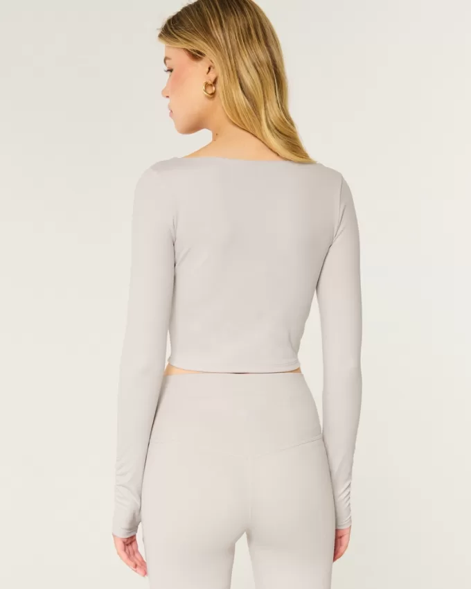 Gilly Hicks Active Recharge Square-Neck Top,Gilly Hicks Active Recharge Square-Neck Top