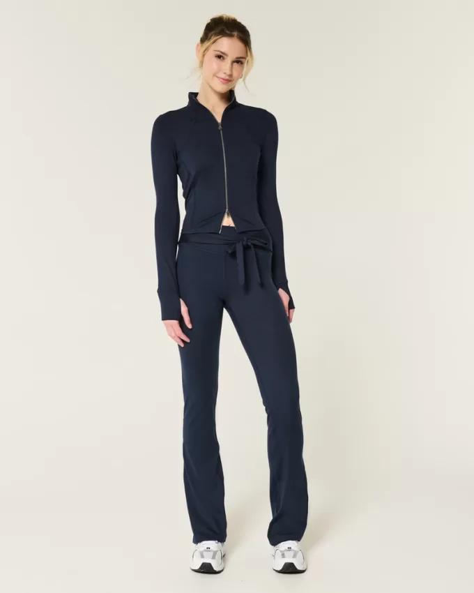 Gilly Hicks Active Recharge Tie-Waist Boot Pants,Gilly Hicks Active Recharge Tie-Waist Boot Pants