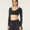 Gilly Hicks Active Recharge Ultra-Crop Plunge Top,Gilly Hicks Active Recharge Ultra-Crop Plunge Top
