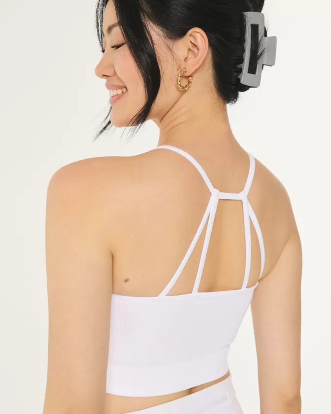 Gilly Hicks Active Ribbed Seamless Fabric High-Neck Tank,Gilly Hicks Active Ribbed Seamless Fabric High-Neck Tank