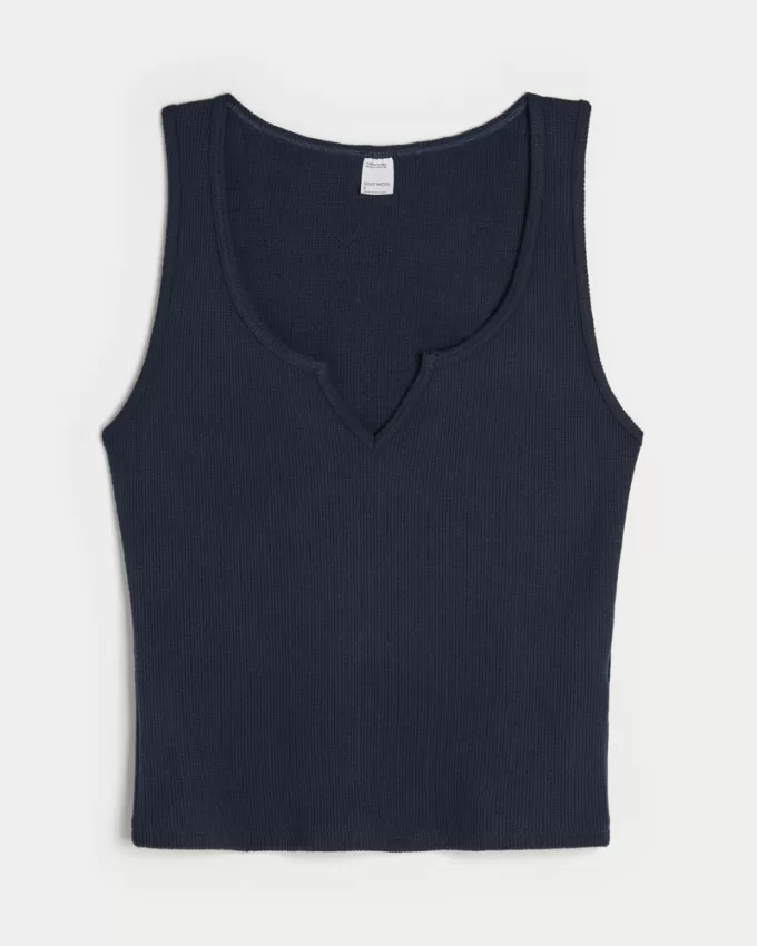 Gilly Hicks Cozy Waffle Notch-Neck Tank,Gilly Hicks Cozy Waffle Notch-Neck Tank Gilly Hicks Cozy Waffle Notch-Neck Tank,Gilly Hicks Cozy Waffle Notch-Neck Tank