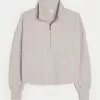 Gilly Hicks Cozy Waffle Quarter-Zip Top,Gilly Hicks Cozy Waffle Quarter-Zip Top