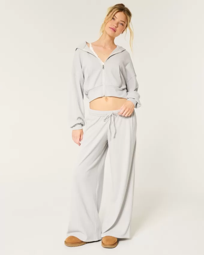 Gilly Hicks Cozy Waffle Zip-Up Hoodie,Gilly Hicks Cozy Waffle Zip-Up Hoodie