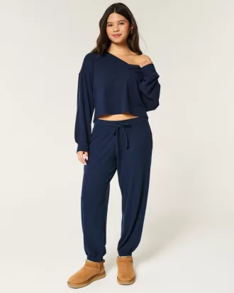 Gilly Hicks Relaxed Waffle Joggers,Gilly Hicks Relaxed Waffle Joggers