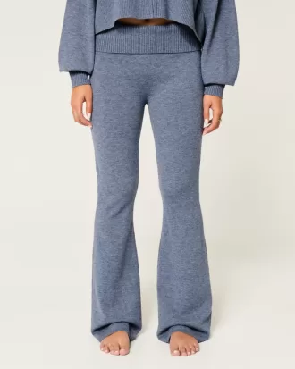 Gilly Hicks Sweater-Knit Foldover Waist Flare Pants,Gilly Hicks Sweater-Knit Foldover Waist Flare Pants