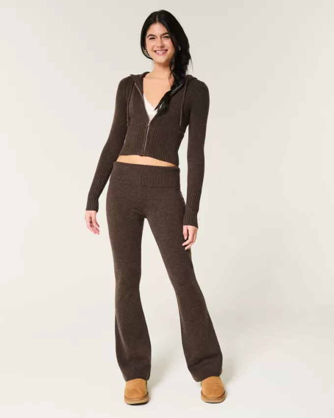 Gilly Hicks Sweater-Knit Foldover Waist Flare Pants,Gilly Hicks Sweater-Knit Foldover Waist Flare Pants Gilly Hicks Sweater-Knit Foldover Waist Flare Pants,Gilly Hicks Sweater-Knit Foldover Waist Flare Pants