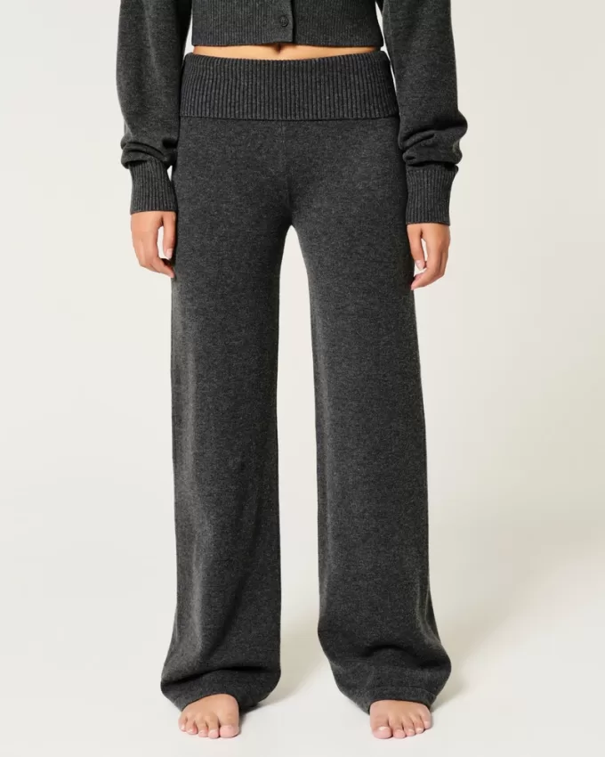 Gilly Hicks Sweater-Knit Foldover Waist Straight Pants,Gilly Hicks Sweater-Knit Foldover Waist Straight Pants Gilly Hicks Sweater-Knit Foldover Waist Straight Pants,Gilly Hicks Sweater-Knit Foldover Waist Straight Pants