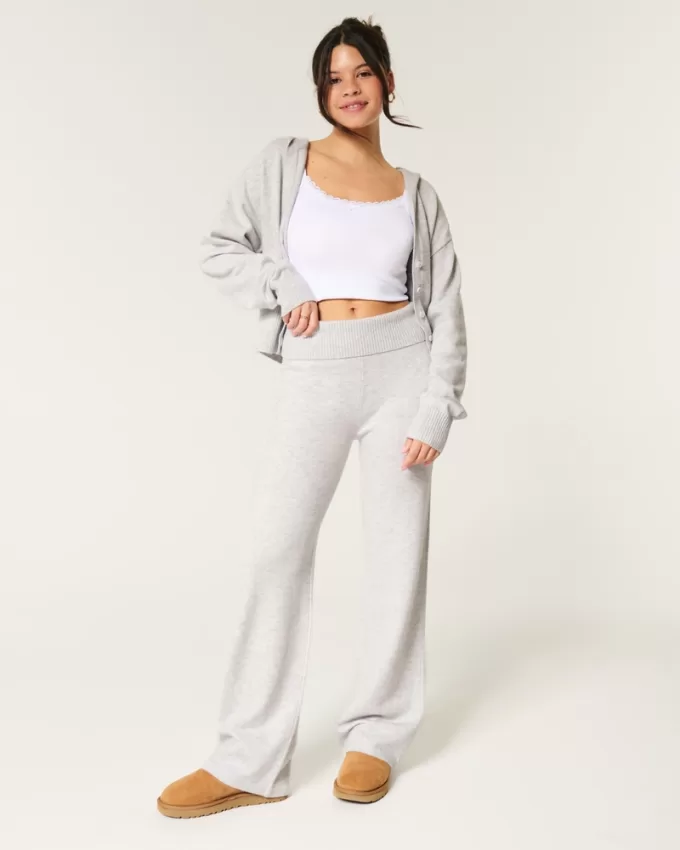 Gilly Hicks Sweater-Knit Foldover Waist Straight Pants,Gilly Hicks Sweater-Knit Foldover Waist Straight Pants Gilly Hicks Sweater-Knit Foldover Waist Straight Pants,Gilly Hicks Sweater-Knit Foldover Waist Straight Pants