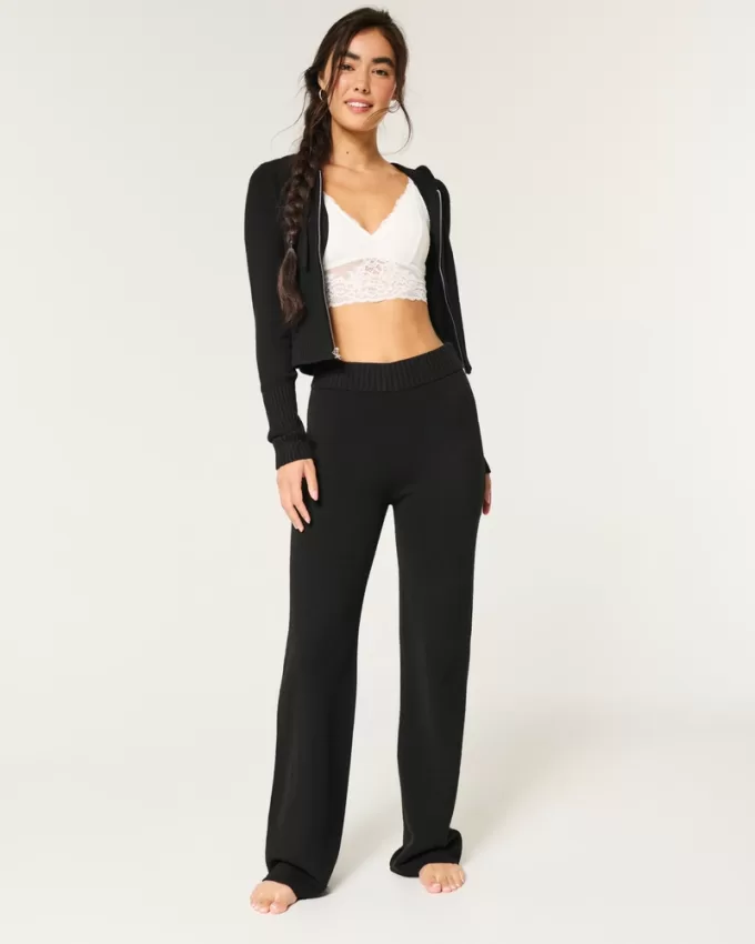 Gilly Hicks Sweater-Knit Straight Pants,Gilly Hicks Sweater-Knit Straight Pants Gilly Hicks Sweater-Knit Straight Pants,Gilly Hicks Sweater-Knit Straight Pants