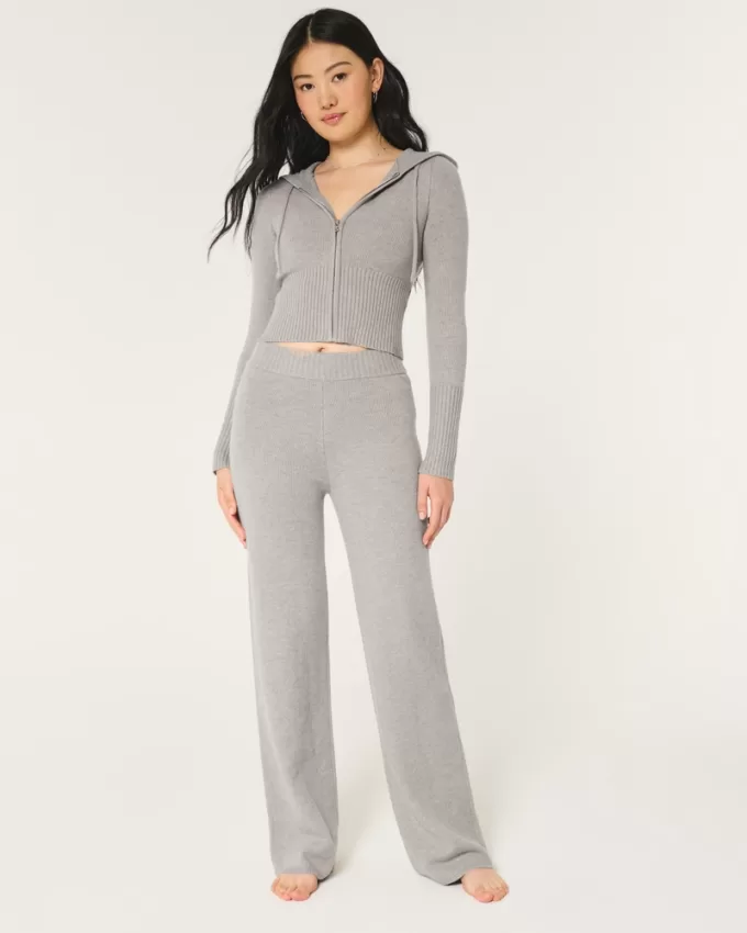 Gilly Hicks Sweater-Knit Zip-Up Hoodie,Gilly Hicks Sweater-Knit Zip-Up Hoodie