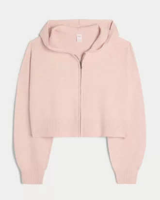 Gilly Hicks Sweater-Knit Zip-Up Hoodie,Gilly Hicks Sweater-Knit Zip-Up Hoodie