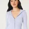 Gilly Hicks Sweater-Knit Zip-Up Hoodie,Gilly Hicks Sweater-Knit Zip-Up Hoodie