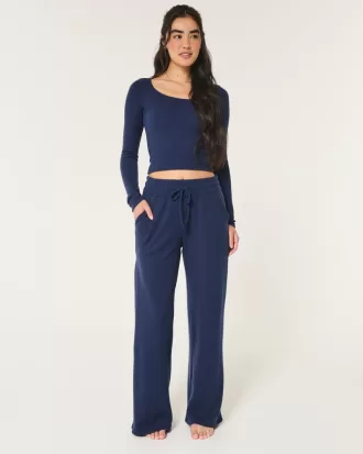 Gilly Hicks Waffle Wide-Leg Pants,Gilly Hicks Waffle Wide-Leg Pants Gilly Hicks Waffle Wide-Leg Pants,Gilly Hicks Waffle Wide-Leg Pants