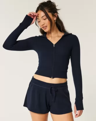 Gilly Hicks Waffle Zip-Up Hoodie,Gilly Hicks Waffle Zip-Up Hoodie Gilly Hicks Waffle Zip-Up Hoodie,Gilly Hicks Waffle Zip-Up Hoodie