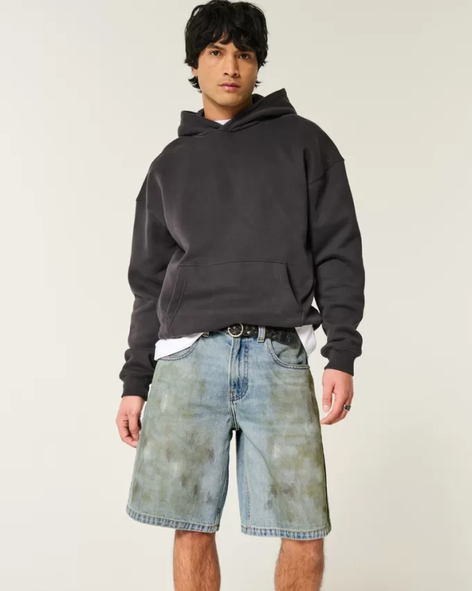 Greased Baggy Jean Shorts,Greased Baggy Jean Shorts