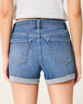 High-Rise Medium Wash Denim Shortie Shorts,High-Rise Medium Wash Denim Shortie Shorts High-Rise Medium Wash Denim Shortie Shorts,High-Rise Medium Wash Denim Shortie Shorts