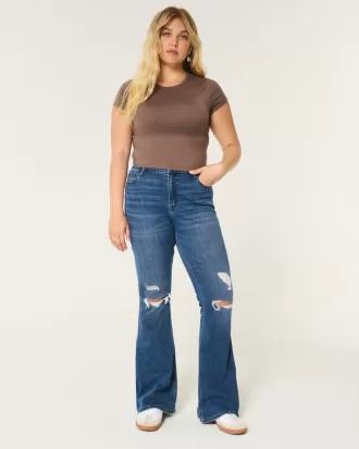 High-Rise Ripped Medium Wash Flare Jeans,High-Rise Ripped Medium Wash Flare Jeans High-Rise Ripped Medium Wash Flare Jeans,High-Rise Ripped Medium Wash Flare Jeans