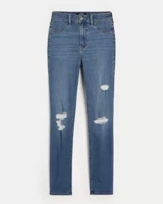 High-Rise Ripped Medium Wash Jean Leggings,High-Rise Ripped Medium Wash Jean Leggings High-Rise Ripped Medium Wash Jean Leggings,High-Rise Ripped Medium Wash Jean Leggings