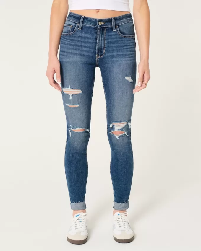 High-Rise Ripped Medium Wash Super Skinny Jeans,High-Rise Ripped Medium Wash Super Skinny Jeans High-Rise Ripped Medium Wash Super Skinny Jeans,High-Rise Ripped Medium Wash Super Skinny Jeans