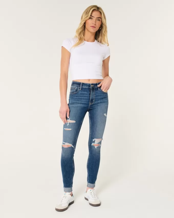 High-Rise Ripped Medium Wash Super Skinny Jeans,High-Rise Ripped Medium Wash Super Skinny Jeans High-Rise Ripped Medium Wash Super Skinny Jeans,High-Rise Ripped Medium Wash Super Skinny Jeans