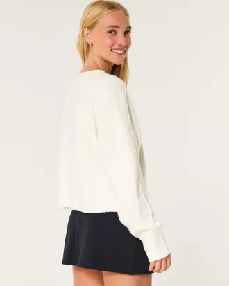 Hollister Comfy Cloud Boxy Notch-Neck Sweater,Hollister Comfy Cloud Boxy Notch-Neck Sweater