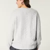 Hollister Comfy Cloud Cable-Knit Crew Sweater,Hollister Comfy Cloud Cable-Knit Crew Sweater