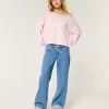 Hollister Comfy Cloud Easy Off-the-Shoulder Bow Graphic Sweater,Hollister Comfy Cloud Easy Off-the-Shoulder Bow Graphic Sweater
