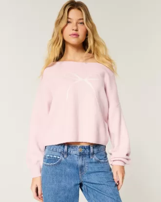 Hollister Comfy Cloud Easy Off-the-Shoulder Bow Graphic Sweater,Hollister Comfy Cloud Easy Off-the-Shoulder Bow Graphic Sweater Hollister Comfy Cloud Easy Off-the-Shoulder Bow Graphic Sweater,Hollister Comfy Cloud Easy Off-the-Shoulder Bow Graphic Sweater