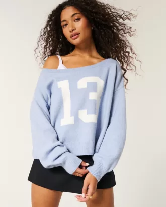 Hollister Comfy Cloud Easy Off-the-Shoulder Number Graphic Sweater,Hollister Comfy Cloud Easy Off-the-Shoulder Number Graphic Sweater Hollister Comfy Cloud Easy Off-the-Shoulder Number Graphic Sweater,Hollister Comfy Cloud Easy Off-the-Shoulder Number Graphic Sweater