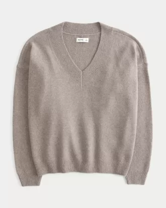 Hollister Comfy Cloud Oversized V-Neck Sweater,Hollister Comfy Cloud Oversized V-Neck Sweater