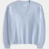 Hollister Comfy Cloud Oversized V-Neck Sweater,Hollister Comfy Cloud Oversized V-Neck Sweater