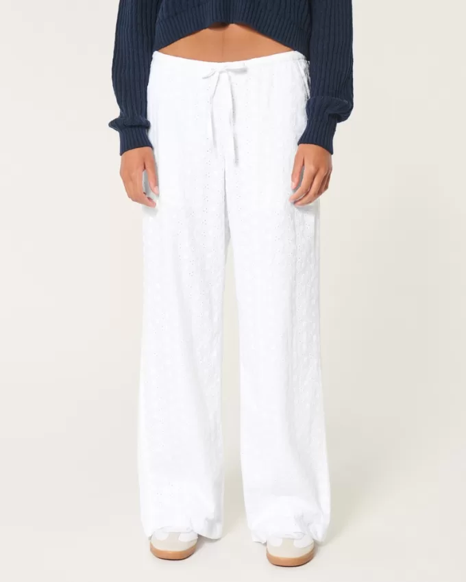 Hollister Ella Eyelet Wide-Leg Pants,Hollister Ella Eyelet Wide-Leg Pants Hollister Ella Eyelet Wide-Leg Pants,Hollister Ella Eyelet Wide-Leg Pants