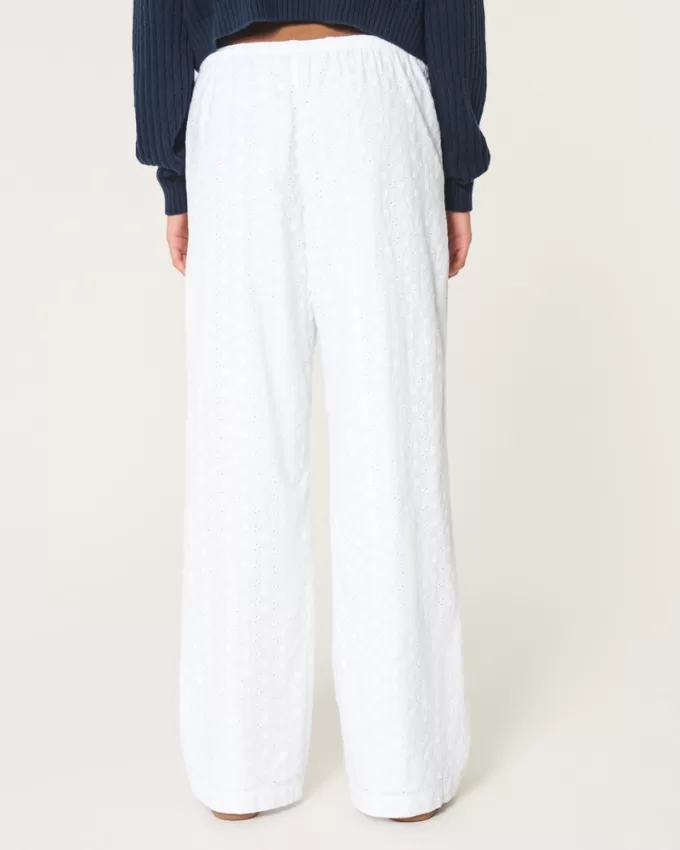 Hollister Ella Eyelet Wide-Leg Pants,Hollister Ella Eyelet Wide-Leg Pants Hollister Ella Eyelet Wide-Leg Pants,Hollister Ella Eyelet Wide-Leg Pants